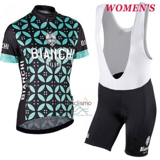 Bianchi Ropa Ciclismo Culotte Corto 2017 Mujer Mangas Cortas Verde
