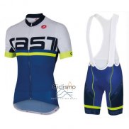 Castelli Ropa Ciclismo Culotte Corto 2016 Hombre Mangas Cortas Azul Blanco