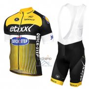 Etixx Quick Step Ropa Ciclismo Culotte Corto 2016 Mangas Cortas AMarillo y Negro