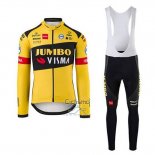 Jumbo Visma Ropa Ciclismo Culotte Largo 2020 Mangas Largas AMarillo Negro