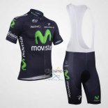 Movistar Ropa Ciclismo Culotte Corto 2013 Mangas Cortas Negro