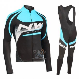 Northwave Ropa Ciclismo Culotte Largo 2019 Hombre Mangas Largas Azur Blanco Negro