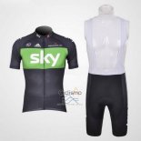 Sky Ropa Ciclismo Culotte Corto 2012 Mangas Cortas Negro y Verde