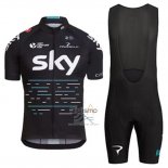 Sky Ropa Ciclismo Culotte Corto 2017 Mangas Cortas Azul y Negro