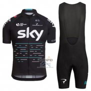 Sky Ropa Ciclismo Culotte Corto 2017 Mangas Cortas Azul y Negro