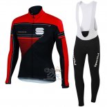 Sportful Ropa Ciclismo Culotte Largo 2016 Hombre Mangas Largas Rojo