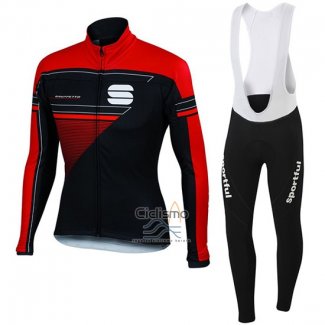 Sportful Ropa Ciclismo Culotte Largo 2016 Hombre Mangas Largas Rojo
