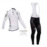 Tour DE Francia Ropa Ciclismo Culotte Largo 2014 Hombre Mangas Largas Blanco