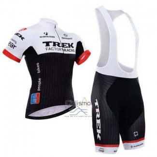 Trek Factory Racing Ropa Ciclismo Culotte Corto 2015 Mangas Cortas Blanco y Negro