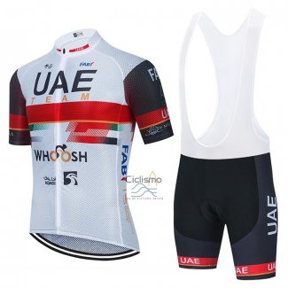Uae Ropa Ciclismo Culotte Corto 2021 Mangas Cortas Blanco
