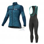 Ale Ropa Ciclismo Culotte Largo 2021 Mujer Mangas Largas Profundo Azul(2)