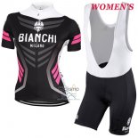 Bianchi Ropa Ciclismo Culotte Corto 2017 Mujer Mangas Cortas Negro