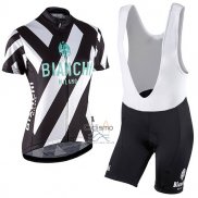 Bianchi Ropa Ciclismo Culotte Corto 2017 Mujer Mangas Cortas Negro y Blanco