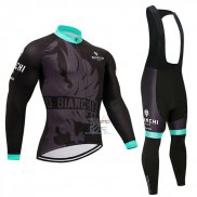 Bianchi Ropa Ciclismo Culotte Largo 2018 Mujer Mangas Largas Negro y Azul