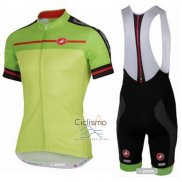 Castelli Ropa Ciclismo Culotte Corto 2016 Hombre Mangas Cortas AMarillo y Verde