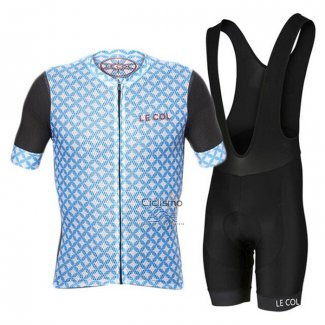 Le Col Ropa Ciclismo Culotte Corto 2021 Hombre Mangas Cortas Azul Claro