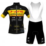 Lotto-kern Haus Ropa Ciclismo Culotte Corto 2022 Hombre Mangas Cortas Negro AMarillo