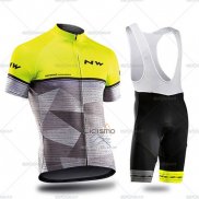 Northwave Ropa Ciclismo Culotte Corto 2019 Hombre Mangas Cortas Gris AMarillo