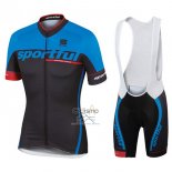 Sportful Sc Ropa Ciclismo Culotte Corto 2017 Hombre Mangas Cortas Azul y Negro