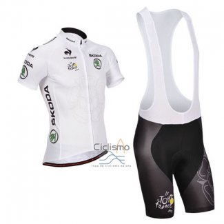 Tour DE Francia Ropa Ciclismo Culotte Corto 2014 Hombre Mangas Cortas Blanco