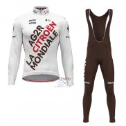 Ag2r Citroen Team Ropa Ciclismo Culotte Largo 2022 Mangas Largas Blanco