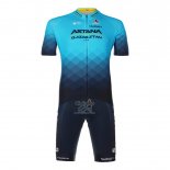 Astana Qazaqstan Team Ropa Ciclismo Culotte Corto 2023 Mangas Cortas Profundo Azul