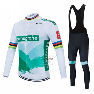 Bora-hansgrone Ropa Ciclismo Culotte Largo 2021 Mangas Largas Blanco Verde