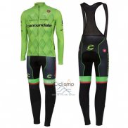 Cannondale Ropa Ciclismo Culotte Largo 2016 Hombre Mangas Largas Negro y Verde