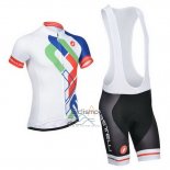 Castelli Ropa Ciclismo Culotte Corto 2014 Hombre Mangas Cortas Blanco y Azul