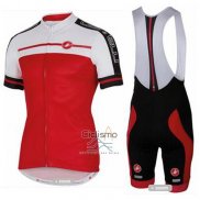 Castelli Ropa Ciclismo Culotte Corto 2016 Hombre Mangas Cortas Rojo Blanco
