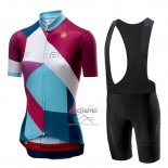 Castelli Ventata Ropa Ciclismo Culotte Corto 2019 Mujer Mangas Cortas Rojo Verde