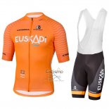 Euskadi Ropa Ciclismo Culotte Corto 2018 Hombre Mangas Cortas Naranja