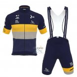 Novo Nordisk Ropa Ciclismo Culotte Corto 2022 Hombre Mangas Cortas Profundo Azul AMarillo