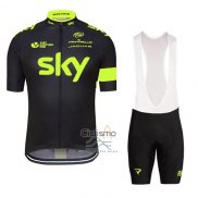 Sky Ropa Ciclismo Culotte Corto 2016 Mangas Cortas Verde y Negro