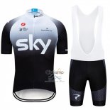 Sky Ropa Ciclismo Culotte Corto 2019 Mangas Cortas Blanco Negro