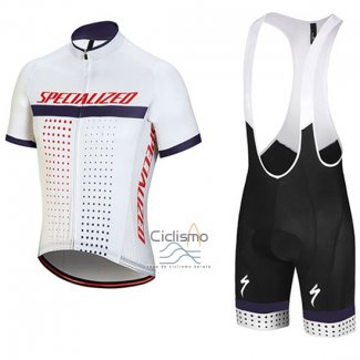 Specialized Ropa Ciclismo Culotte Corto 2018 Hombre Mangas Cortas Blanco Rojo Violeta