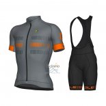 Ale Ropa Ciclismo Culotte Corto 2021 Hombre Mangas Cortas Gris Naranja