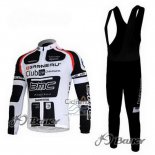 Bmc Ropa Ciclismo Culotte Largo 2011 Mangas Largas Blanco y Negro