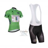 Cannondale Lider Ropa Ciclismo Culotte Corto 2013 Hombre Mangas Cortas Verde y Blanco