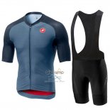 Castelli Aero Race Ropa Ciclismo Culotte Corto 2019 Hombre Mangas Cortas Azul Rojo