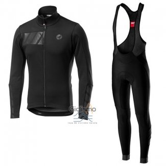 Castelli Raddoppia 2 Ropa Ciclismo Culotte Largo 2019 Hombre Mangas Largas Negro