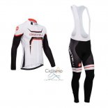 Castelli Ropa Ciclismo Culotte Largo 2014 Hombre Mangas Largas Negro y Blanco