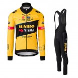 Jumbo Visma Ropa Ciclismo Culotte Largo 2023 Mangas Largas Negro AMarillo