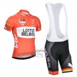 Lotto Belisol Ropa Ciclismo Culotte Corto 2014 Mangas Cortas Naranja
