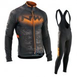 Northwave Ropa Ciclismo Culotte Largo 2017 Hombre Mangas Largas Negro y Naranja