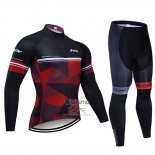 Northwave Ropa Ciclismo Culotte Largo 2019 Hombre Mangas Largas Negro Rojo Blanco