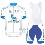 Novo Nordisk Ropa Ciclismo Culotte Corto 2017 Hombre Mangas Cortas Novo Nordisk Blanco