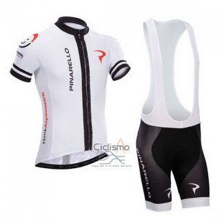 Pinarello Ropa Ciclismo Culotte Corto 2014 Hombre Mangas Cortas Blanco
