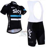 Sky Ropa Ciclismo Culotte Corto 2016 Mangas Cortas Negro