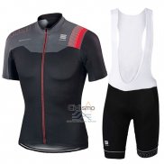 Sportful Ropa Ciclismo Culotte Corto 2017 Hombre Mangas Cortas Negro y Rojo